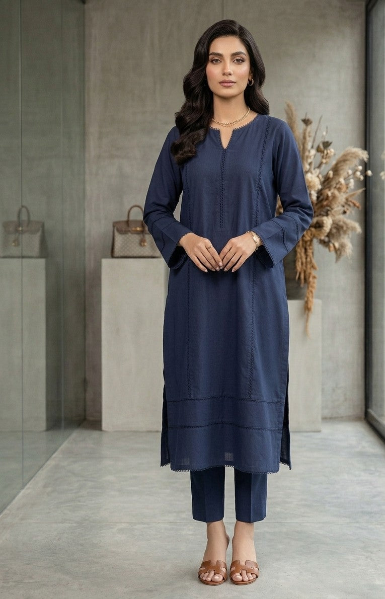 Midnight Indigo Ladder-Lace Co-ord Set Bayashma 