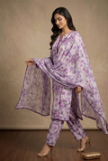 Lilac Printed Lawn 3 Piece Bayashma 