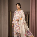 Cream Printed Lawn 3 Piece Bayashma 