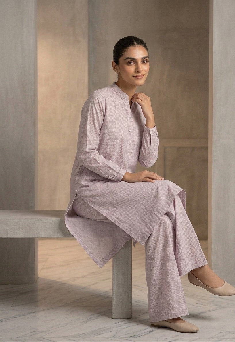 Lavender Micro-Dot Co-ord Set Bayashma 