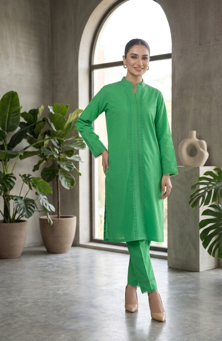 Elegant Green 2-Piece Casual Suit Bayashma 