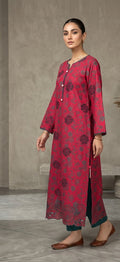 Deep Rose Printed Long Kurta Bayashma 