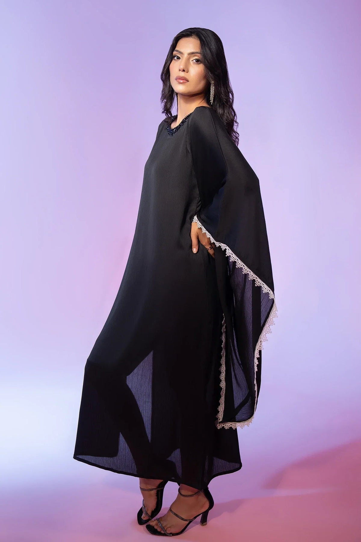 Black Chiffon Long Shirt SweetSixteen 