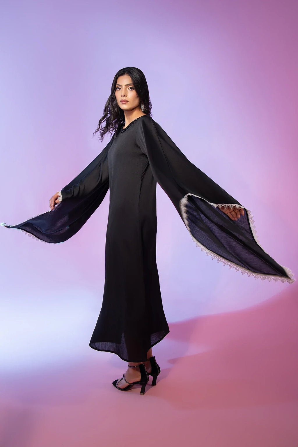 Black Chiffon Long Shirt SweetSixteen 