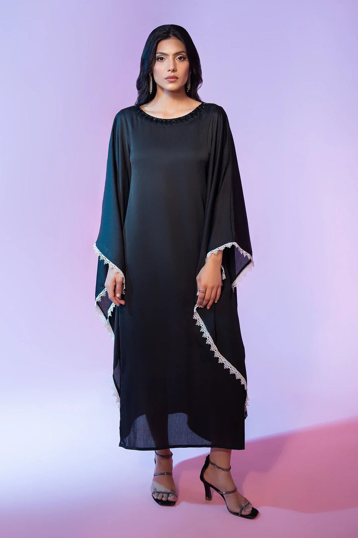 Black Chiffon Long Shirt Bayashma