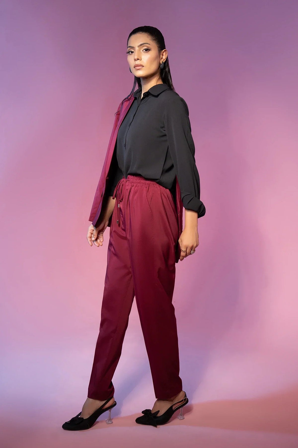 Maroon Tropical 2 Piece Bayashma 