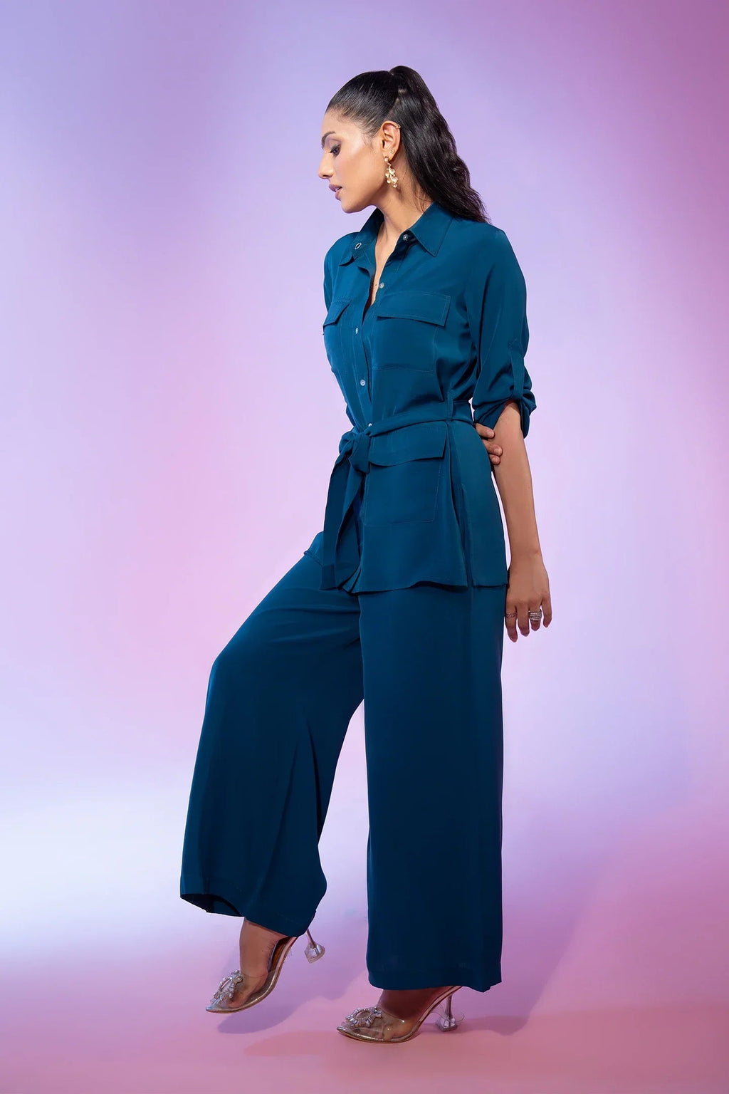 Teal Crepe 2 Piece SweetSixteen 