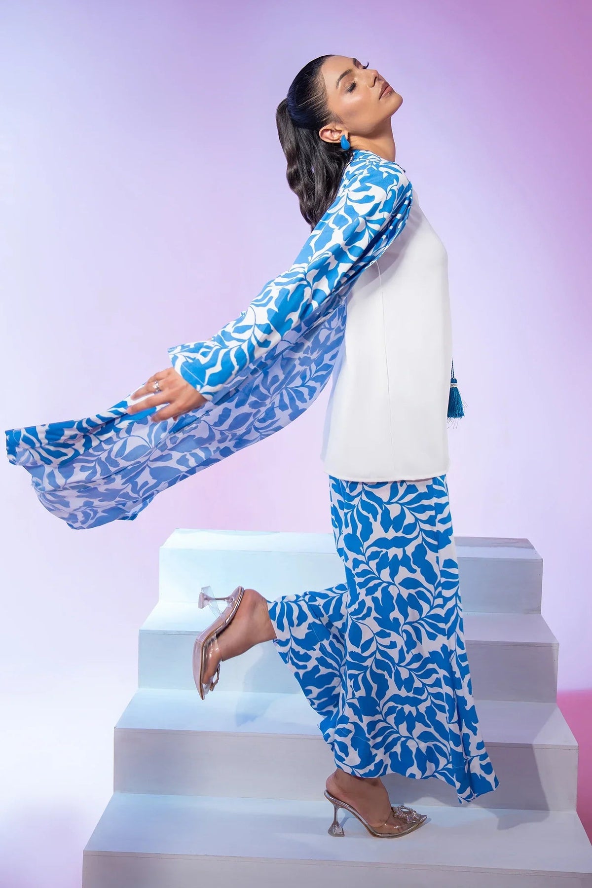Blue Printed Grip 3 Piece Bayashma 