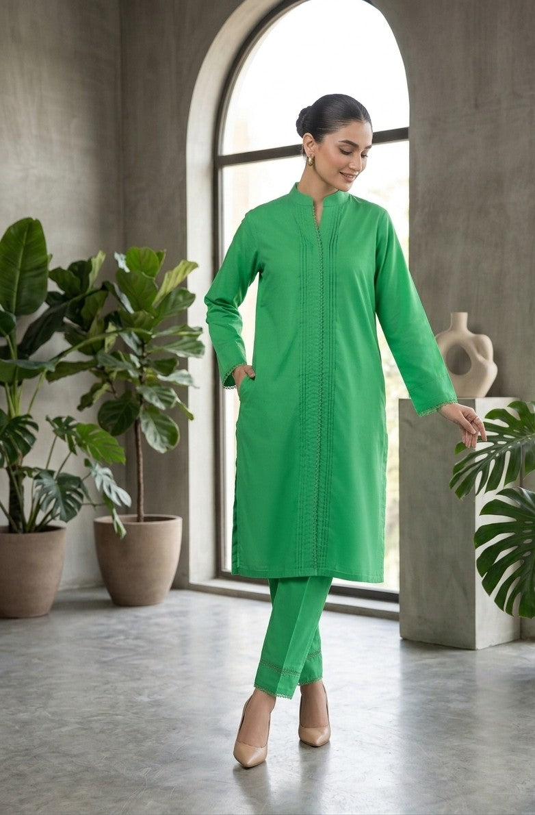 Elegant Green 2-Piece Casual Suit Bayashma 
