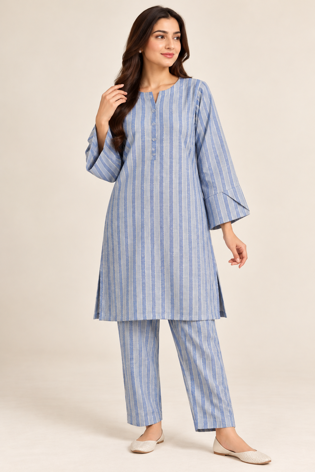Blue Striped Co-ord Set Bayashma 
