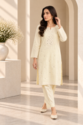 Cream Lace-Trim 2-Piece Suit Bayashma 
