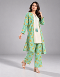 Mint Floral Linen Co-ord Set Bayashma 