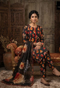 Black Printed Lawn 3 Piece Bayashma 