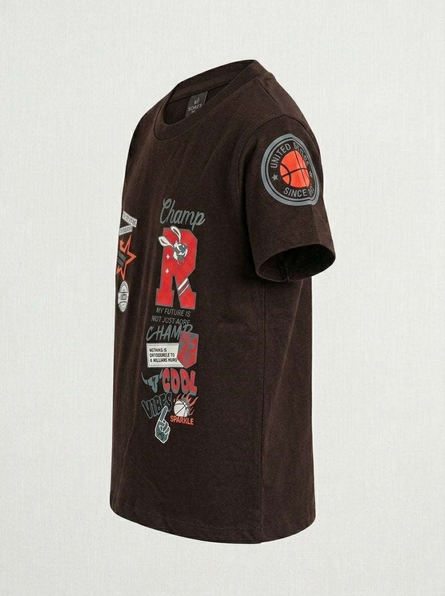 CHAMPS TEE SHIRT | BROWN SORCE KIDS 