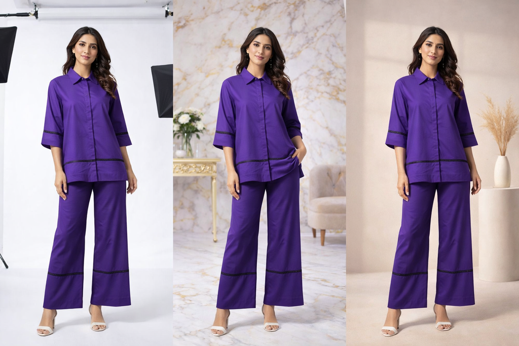 Purple Co-Ord Set Bayashma 