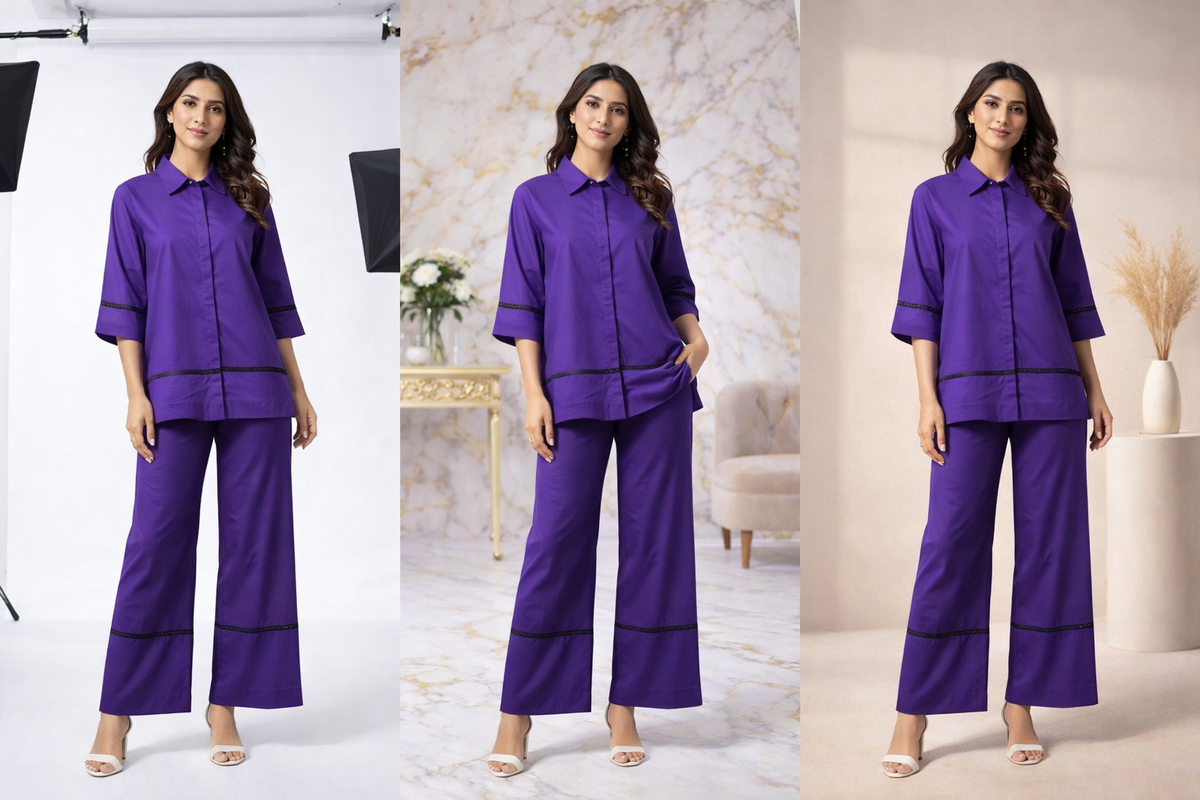 Purple Co-Ord Set Bayashma 