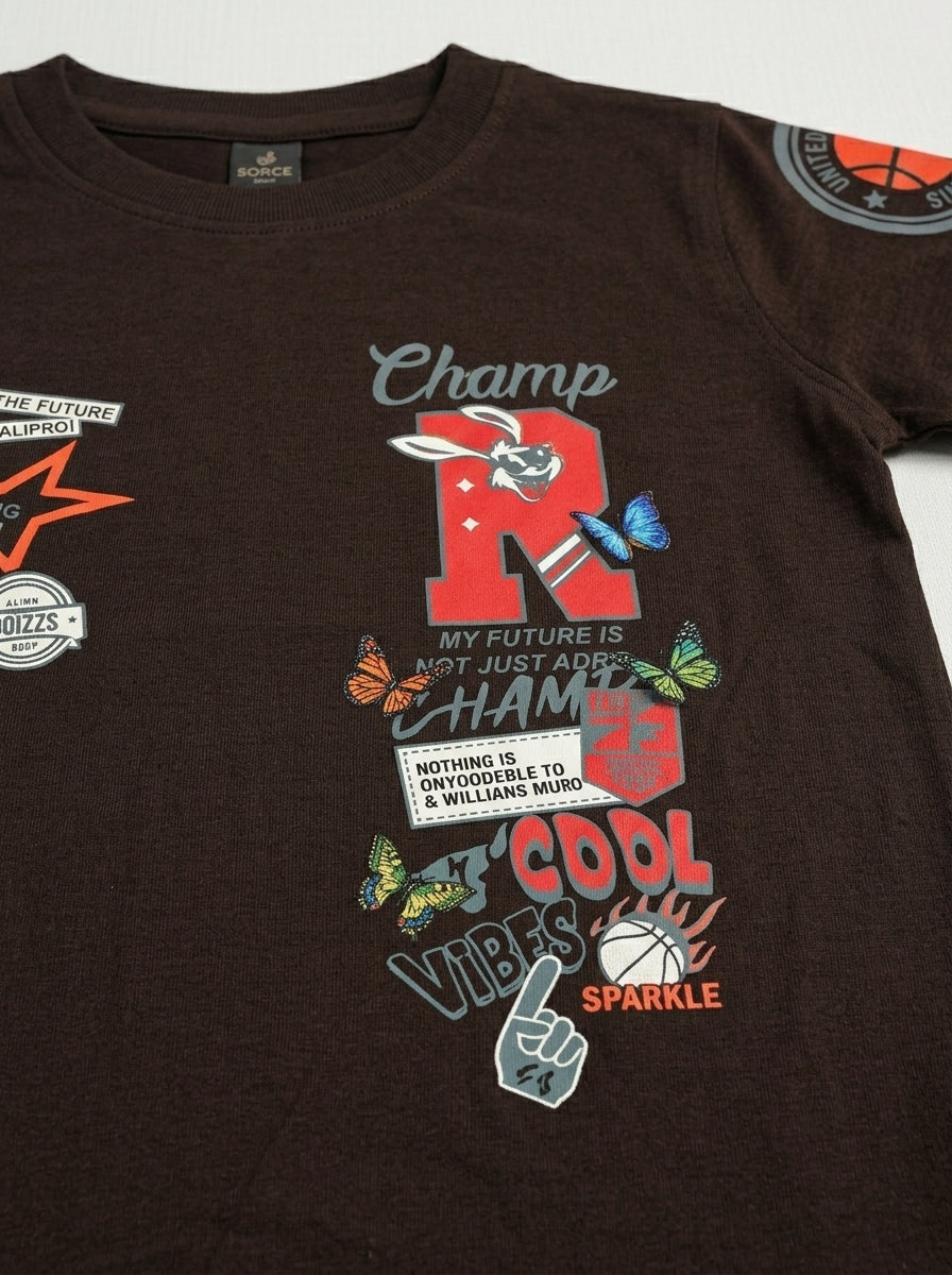 CHAMPS TEE SHIRT | BROWN SORCE KIDS 
