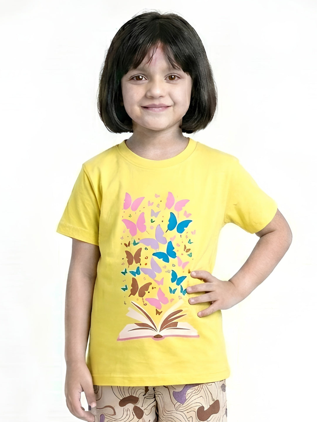 BUTTERFLY ROUNDNECK | YELLOW SORCE KIDS 