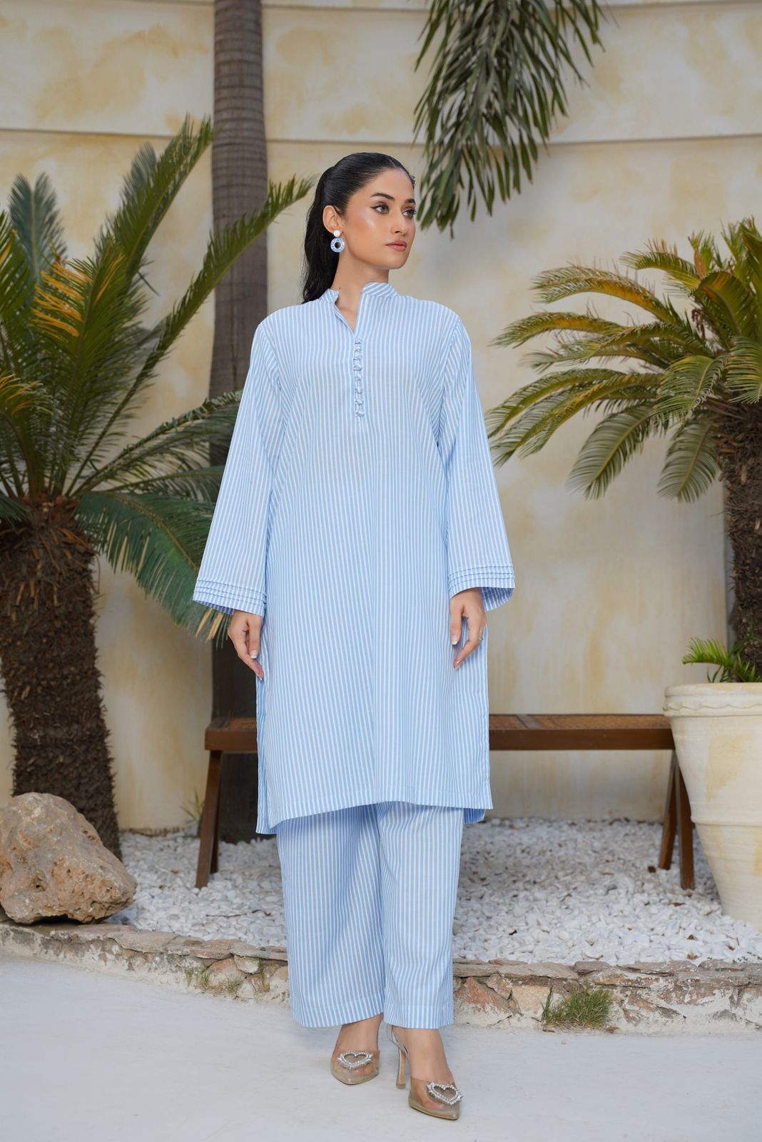 Blue Striped Co-Ord Set Bayashma 