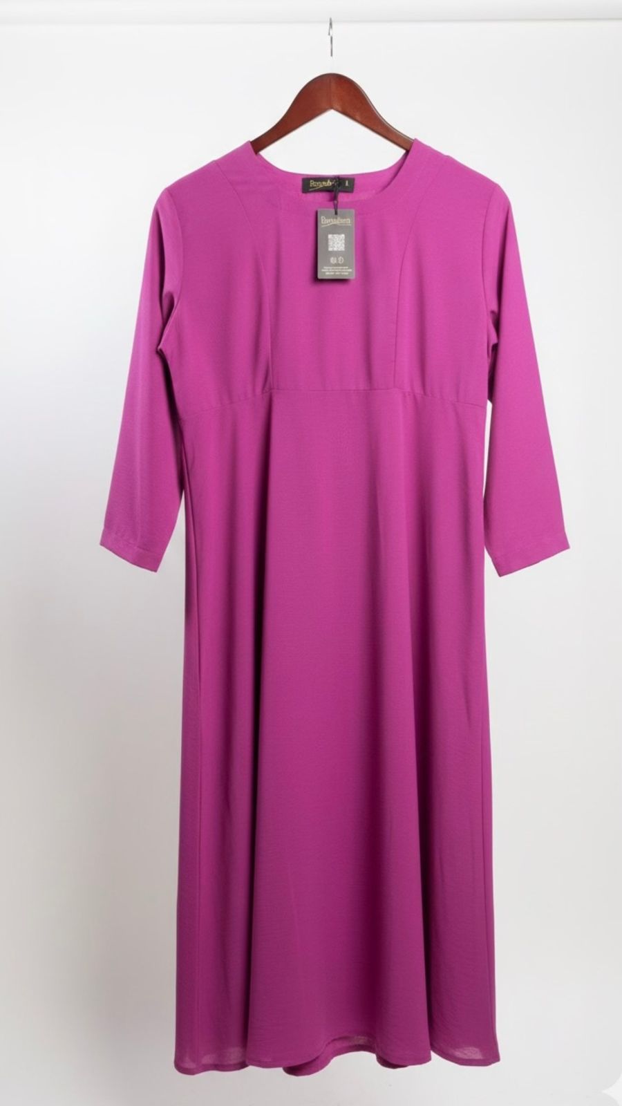 Purple Long Solid Frock Bayashma 