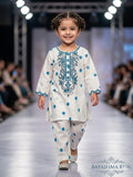 Teal Polka Dot Embroidered Set Kids Bayashma 