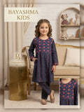 Navy Embroidered Tunic Set Kids Bayashma 