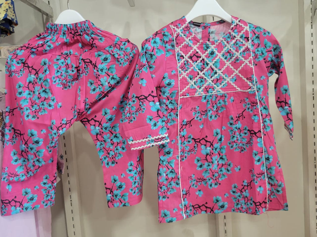 Blush Rose Embroidered Set Kids Bayashma 