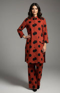 Red Polka Dot Printed Co-Ord Set Bayashma 