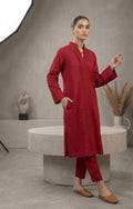 Elegant Ruby Red 2-Piece Suit Bayashma 
