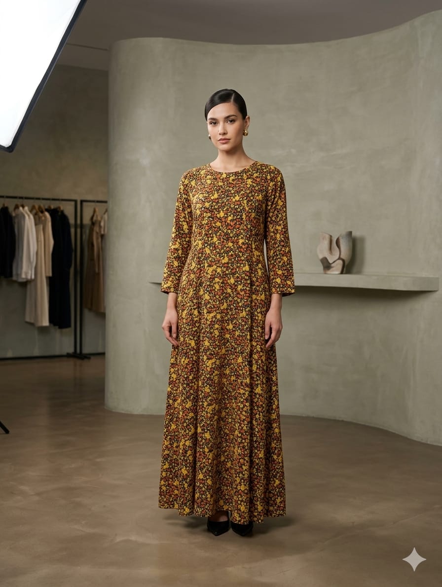 Ditsy Floral Long Frock Bayashma 