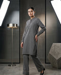 Graphite Micro-Print Co-ord Set Bayashma 