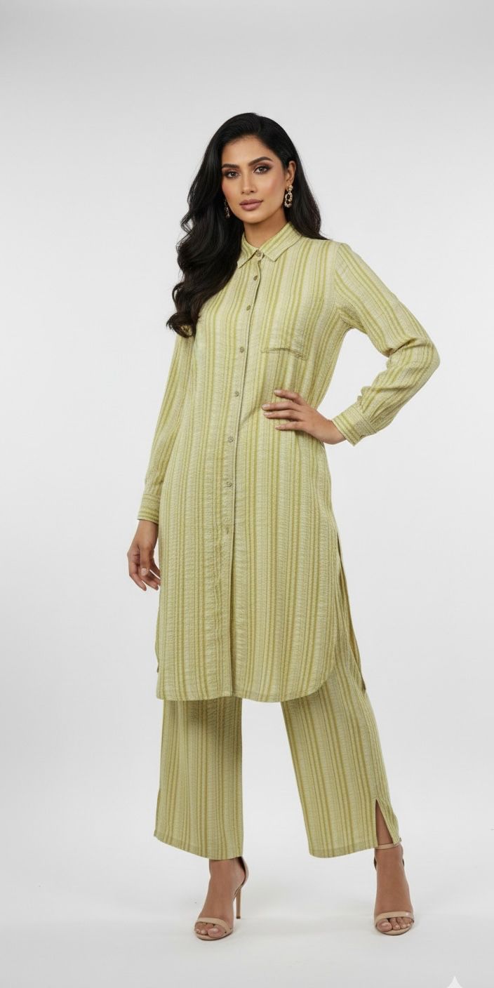 Yellow Striped Co-Ord Set Bayashma 