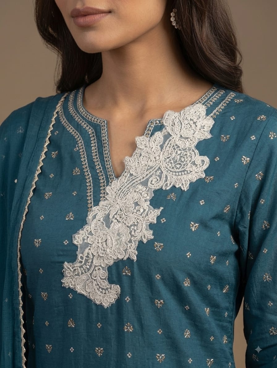 Mint Green Floral Lawn 3 Piece Bayashma 