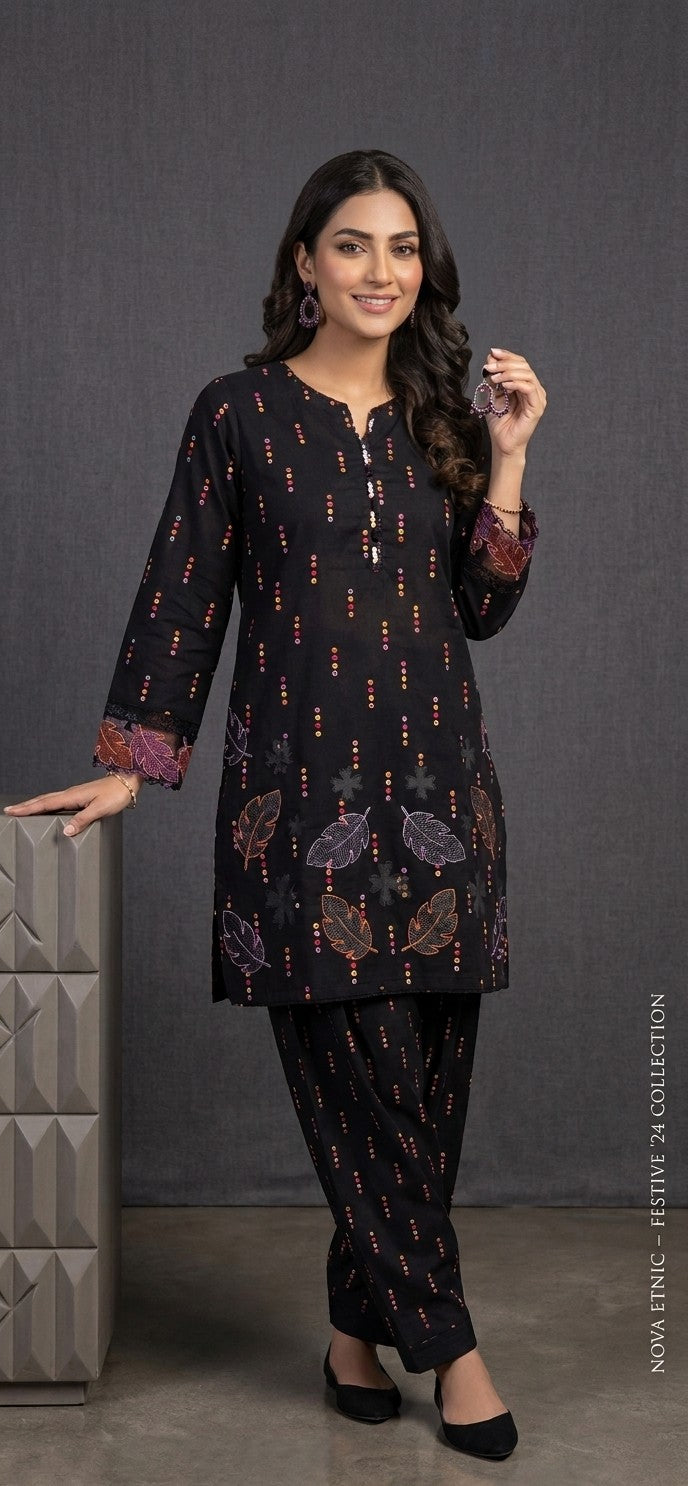 hort Shirt with Farshi Shalwar Bayashma 