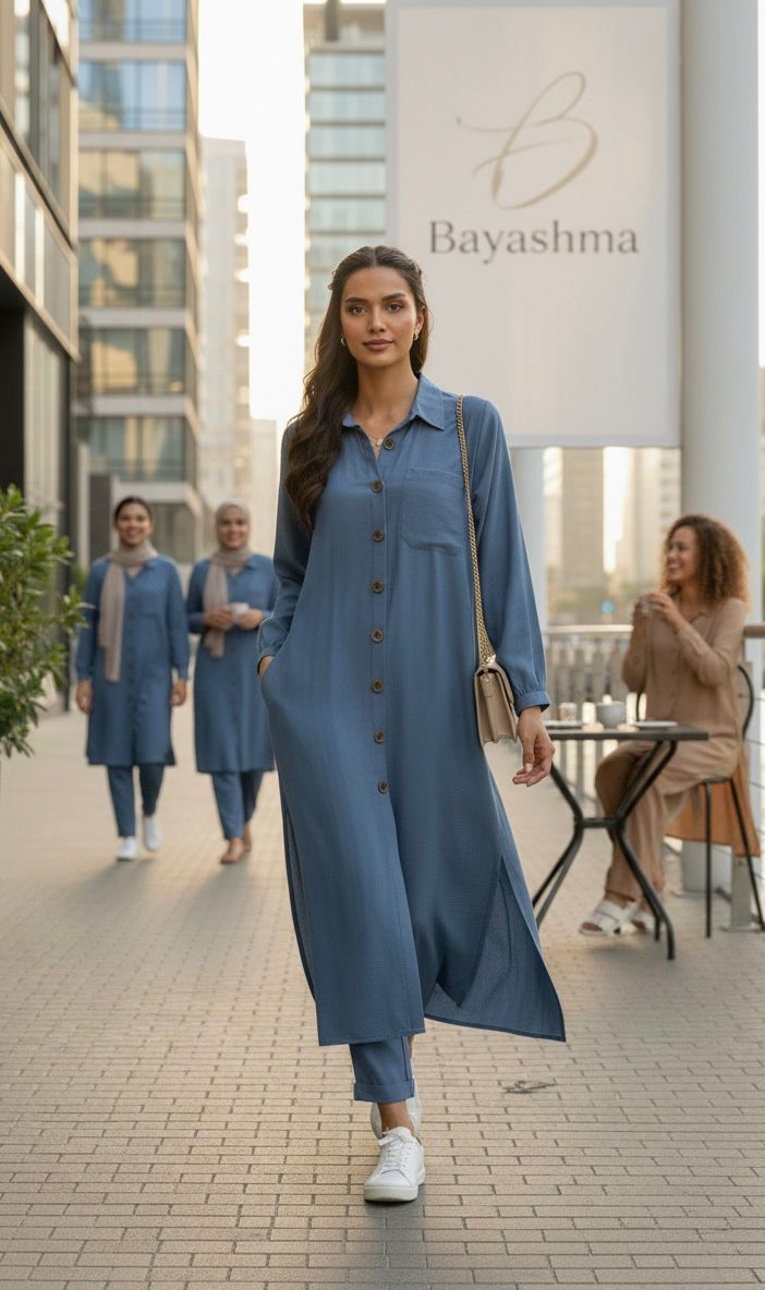 Gray Solid Co-Ord Set Bayashma 