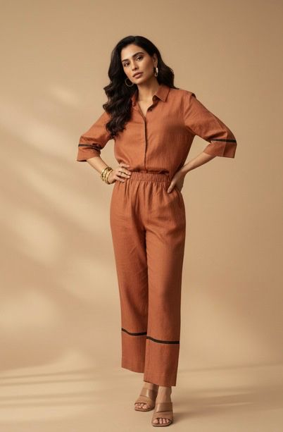 Orange Co-Ord Set Bayashma 