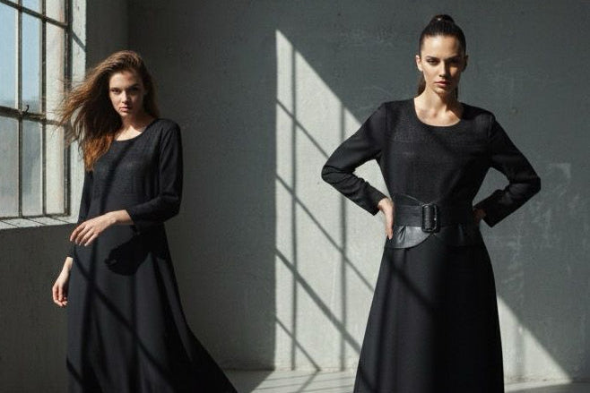 Black Long Solid Frock Bayashma 