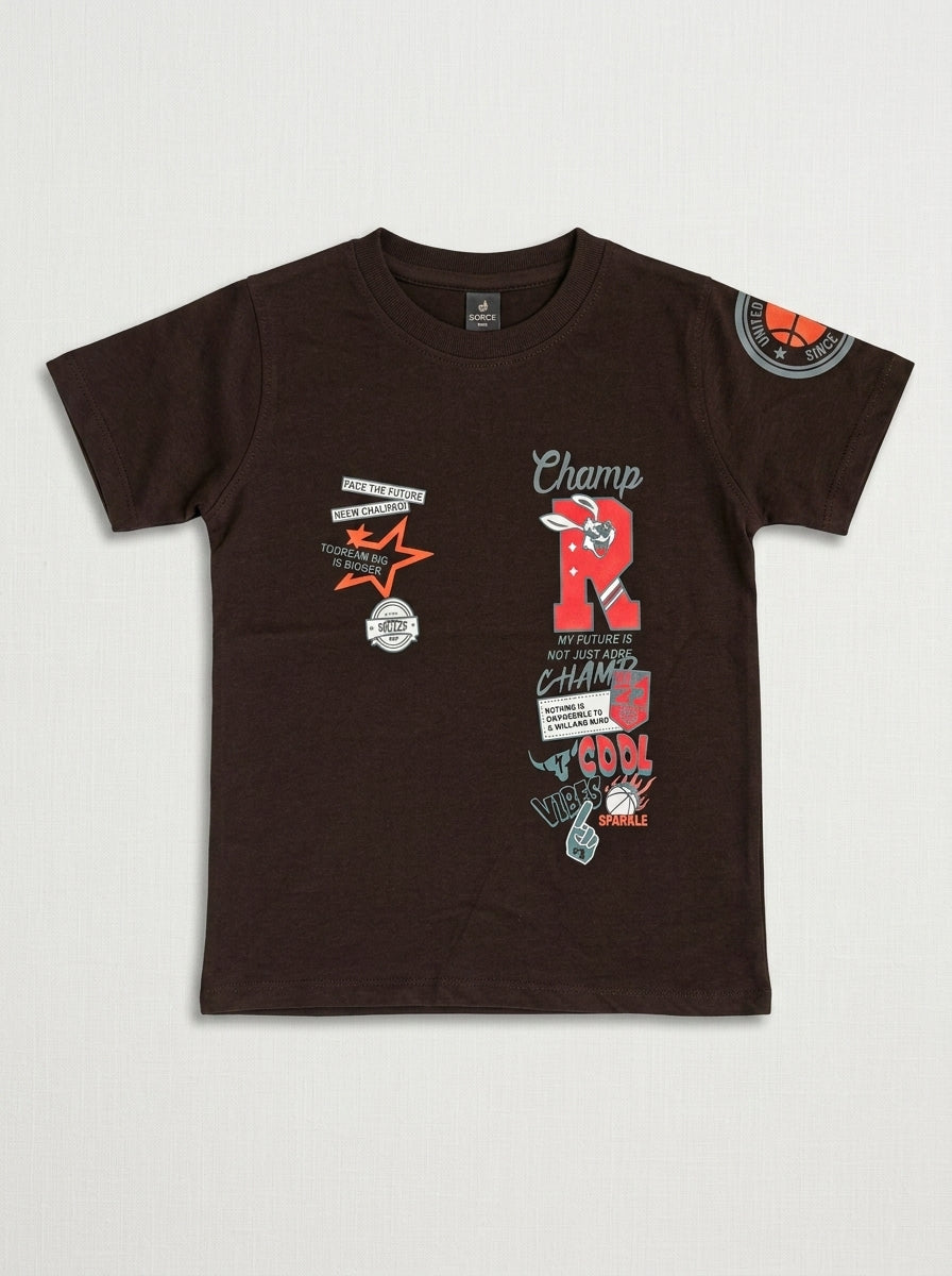 CHAMPS TEE SHIRT | BROWN SORCE KIDS 